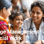 a pediatrician with a girl and a lady used to signify change management in social work