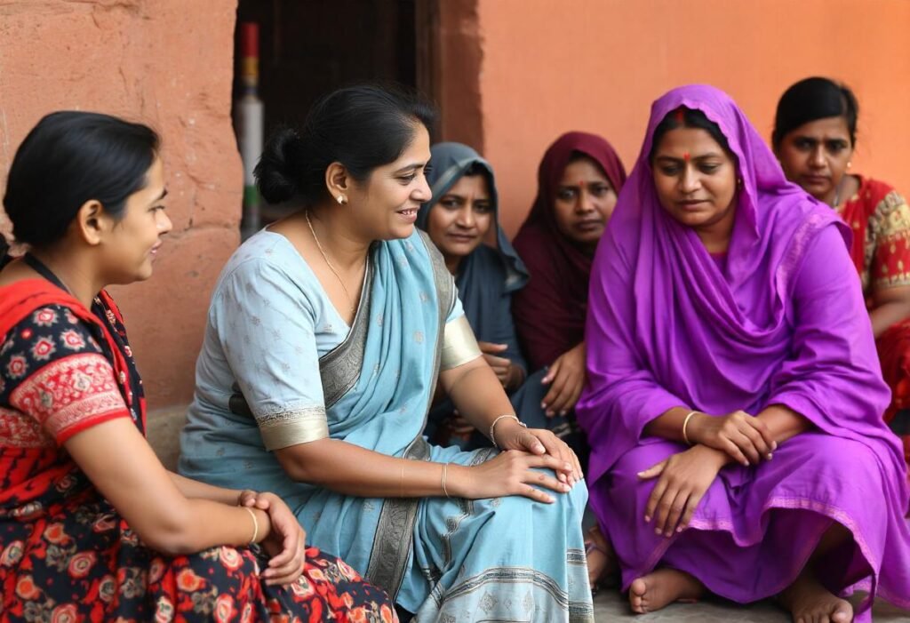 a group women sitting together