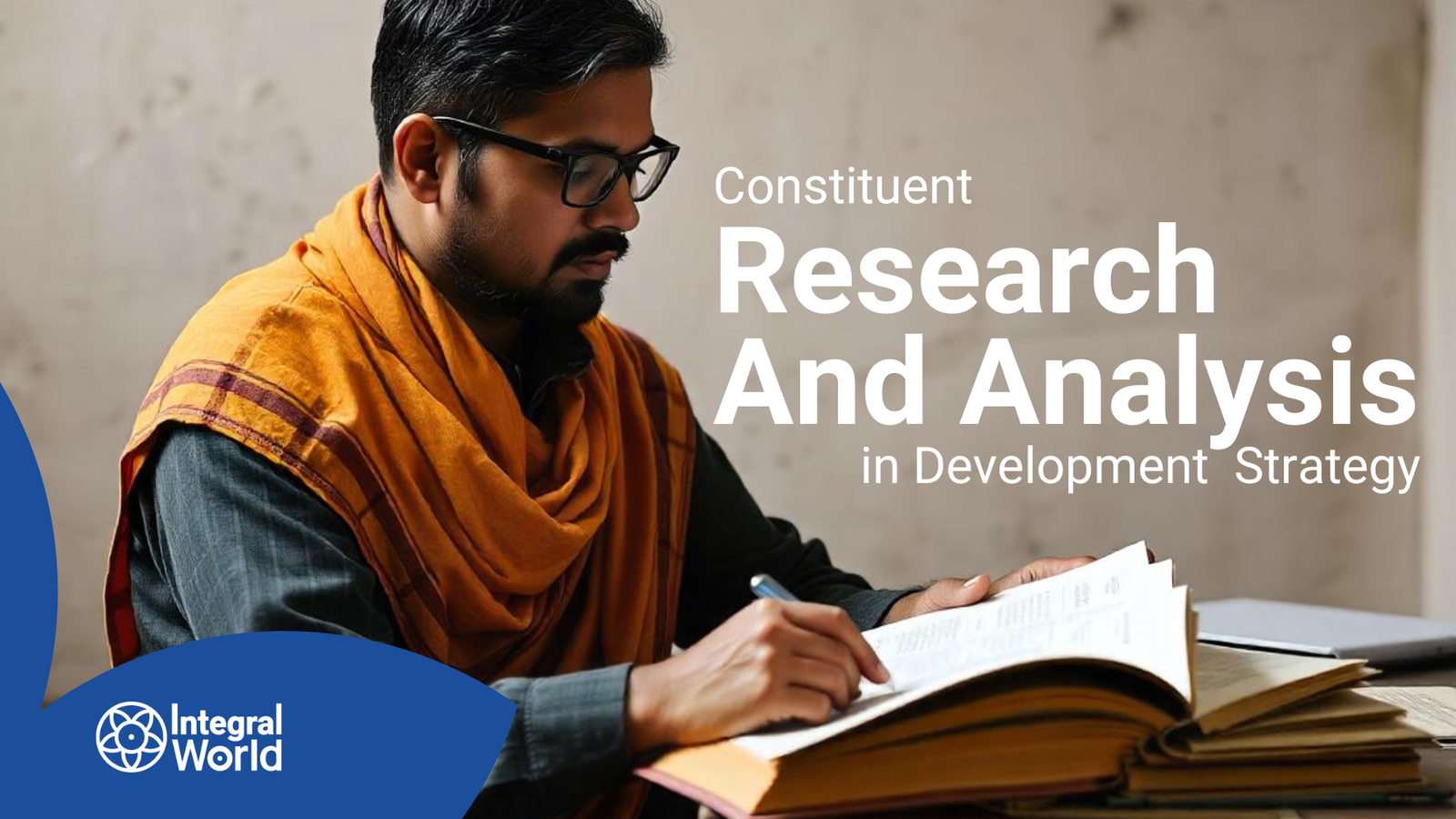 a person doing constituent research and analysis