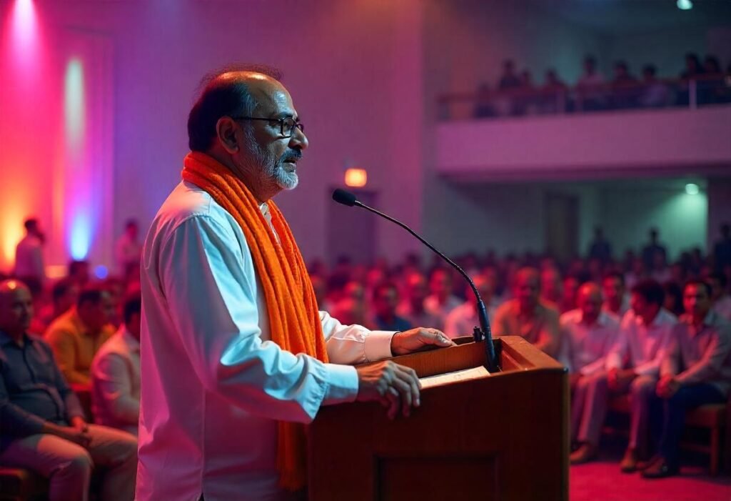 a social leader giving speech